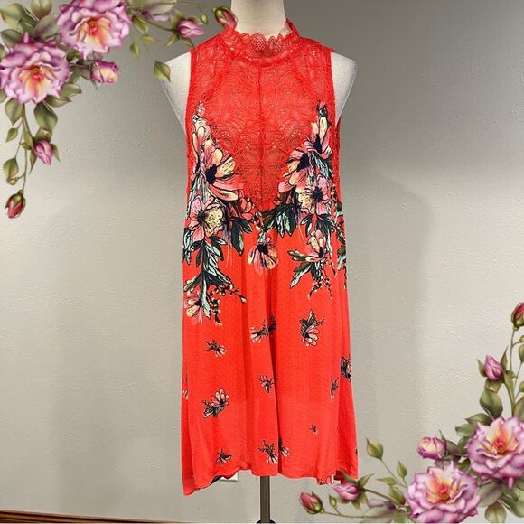 Free People Intimataly Floral Lace a-line
Sleeveless mini Dress size small - Picture 1 of 14